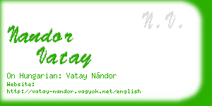 nandor vatay business card